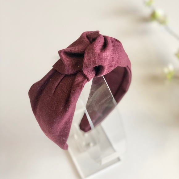 Yobys' Mulberry Linen Knot Headband | Handmade - Picture 5 of 8